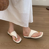 KYLETHOMASW  -  Luxury Summer Beach Female Slides Ladies Flats Slippers Shoes Fashion Metal Women Flats Slippers Shoes Sandals Flip flops