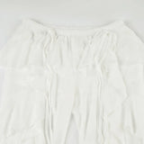 KYLETHOMASW  -  Women Pants Ruffles Patchwork Meash Bandage Slim Irregular Sexy Flare Long Trouser Streetwear Ladies Casual Jogger