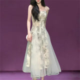 KYLETHOMASW  -  New Chiffon Dress Summer Dress Young Style High end Luxury Slimming Long Dress This Year's New High end Slimming Long Skirt