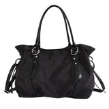 KYLETHOMASW  -  Women Polka Dot Nylon Tote Bag Pu Leather Handle Large Capacity Soft Shoulder Bag Casual Daily Crossbody Handbag Purse