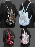 KYLETHOMASW  -  Original Silver Pink Guitar Bag Creative Contrast Color Cute Scarf Shoulder Crossbody Backpack Sweet Love Bag