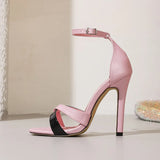 KYLETHOMASW  -  Summer Open Toe Buckle Strap Woman Sandals Street Style Sexy Thin High Heels Wedding Banquet Prom Female Shoes