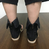 KYLETHOMASW  -  Blue  Shoes Buckle Gladiator Sandals Women Summer Jeans Boots booties sandalias Size 43