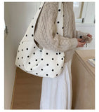 KYLETHOMASW  -  Luxury Design Y2k Aesthetic Office Lady Shoulder Bags Elegant All Match Dots Women's Handbags Korean Chic Fashion Underarm Bag