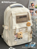 KYLETHOMASW  -  Schoolbag Female College Students Retro Simple Computer Backpack Junior High School Student Large-capacity Travel Backpack Male