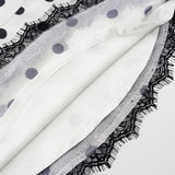 KYLETHOMASW  -  Vacation Slip Dress Women Summer Polka Dot Lace Mini Dress Sexy Spaghetti Strap Contrasting Beach Holiday Outfit Lounge