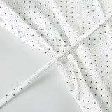 KYLETHOMASW  -  Polka dot short sleeved breasted shirt design with a cinched waist and tie, light and mature satin short commuter top