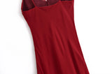 KYLETHOMASW  -  Sexy Women Ruffle V Neck Red Sling Long Dress Fashion Backless Sleeveless Elegant A-line Party Maxi Vestidos Summer