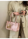 KYLETHOMASW  -  Korean Style Minimalist Solid Color Single Shoulder Crossbody Bag Women Large Capacity Fashionable Texture Handheld Tote Bag...