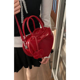 KYLETHOMASW  -  Fashion Sweet Bow Peach Heart Bag Versatile Crossbody Bags Korean Handbag for Women