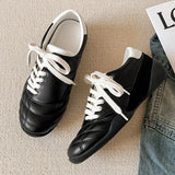 KYLETHOMASW  -  Autumn Casual Sports Ballet Flats Women Fashion Round Toe Lace Up Women's Loafers Comfortable Soft Sole Walking Running Shoes