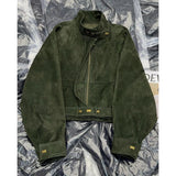 KYLETHOMASW  -  Y2K Cropped Jacket Women Harajuku Vintage Stand Collar Coat Autumn Streetwear Grunge Long Sleeve Zipper Design Outerwears
