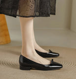 KYLETHOMASW  -  Single Shoes Women's Autumn Retro Simple Mary Jane New Square Head Shallow Mouth Comfortable Soft Leather Women's Shoes