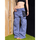 KYLETHOMASW  -  Womens Ripped Jeans High Waist Vintage Classic Straight Baggy Denim Pants Street Y2K American Style Wide Leg Denim