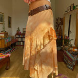 KYLETHOMASW  -  Fashionable Retro Smudged Chiffon Skirt Ruffled Loose Loose Hanging Hot Girl Irregular