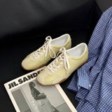 KYLETHOMASW  -  Women's Ballet Flat Shoes Retro Sporty Casual Increase Height Spring New Style Versatile Comfortable Rubber Sole round Toe