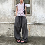 KYLETHOMASW  -  Loose American Style Red Trousers for Teenage Girls Casual Loose Fit Quick Dry Workwear Soldier Pants Men Women New Style