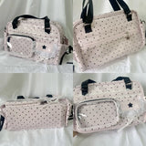 KYLETHOMASW  -  Star Dot Sac Femme Lace Bandage Bows Ita Bags for Woman Shoulder Bag Large Capacity Bolsas JK Tote Bolsa Kawaii Cute Bolso