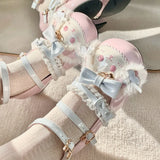 KYLETHOMASW  -  Fashion Mary Jane Women's Shoes Elegant Temperament Soft Sole Lace Lolita High Heels Beautiful Princess Shoes for Women Tacones