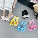 KYLETHOMASW  -  New Summer Design Camouflage Flower Low Flat Heels Women Slippers Clip Toe Casual Outdoors Beach Flip Flops Shoes