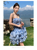 KYLETHOMASW  -  3DThree Dimensional Floral Rose Vintage Waist Cinched Strapless Mini Dress Women Summer Sleeveless Runway Dreses Female Clothing