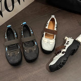 KYLETHOMASW  -  Women's Retro Style Shallow Mouth Casual Mary Jane Autumn New Fashion Versatile Comfortable Thick Soled Sports Single Shoes