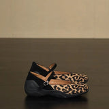 KYLETHOMASW  -  Spring Autumn Leopard Women's Internal Elevation Mary Jane Shoes Comfrot Shallow Shoes Ladies Casaul Sport Footwear