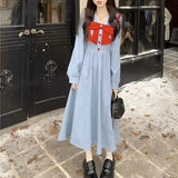 KYLETHOMASW  -  French Women's Clothing Peter Pan Collar Age Reduction Bow Spring Autumn New Long Sleeve Chic All-match Lolita Lelegant Dress