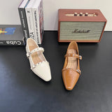 KYLETHOMASW  -  Tuizhi French-style shallow mouth soft Mary Jane shoes, summer new rivet retro niche lightweight