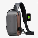 KIylethomasw Top Men Multifunction Fashion Travel Sport Sling Bag Male USB Charging Anti-theft Password Riding Motorcycle Chest Packs Package