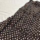 KYLETHOMASW  -  Vintage Mori Girl Style Polka Dot Patchwork Plaid Midi Skirt Womens A-line High Waist Kawaii Brown Ruffle Long Skirt Fall Winter