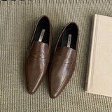 KYLETHOMASW  -  Retro Women Shoes Exquisite Soft Leather Flat Bottom Loafers for Woman Classic Britain Casual Shoes Designer Shoes Zapatos Mujer