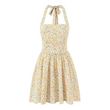 KYLETHOMASW  -  Holiday Summer Dresses Women Sexy Backless Halter Floral Print Short Dress Female Vestidos