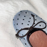 KYLETHOMASW  -  Polka Dot Ballet Flats Spring New Versatile Flat Soft Sole Shallow French Bow Single Shoes for Women