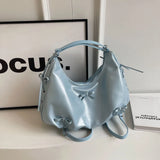 KYLETHOMASW  -  Trend Brand Crescent Bag Women PU Leather Fashion Backpack High Quality Shoulder Bag Adjustable Strap Ladies Solid Crossbody Bag