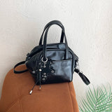 KYLETHOMASW  -  Women's Mini PU Leather Star Decor Handbag Cute Fashion Aesthetic Daily Dating Shoulder Tote Bag Simple Crossbody Bags