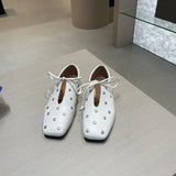 KYLETHOMASW  -  Women's diamond flat  fashionable shoe Comfortable Casual Flats Female Retro Shoes Low Heeled Soft Soled Flat Shoes