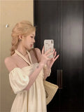 KYLETHOMASW  -  Sweet Hot Girl Sexy Halter Neck One-shoulder Dress Summer New Waist-hugging Slimming Short Sleeves Backless A-line Skirt