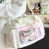 KYLETHOMASW  -  Trendy All Match Transparent Ita Bags Women Casual Travel Underarm Bag Sweet Y2k Aesthetic Shoulder Handbags Streetwear Japanese