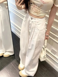KYLETHOMASW  -  Pleated Wide Leg Jeans With a Hanging Feel Women's Summer Thin Design New High Waisted Loose Fit Slimming Straight Leg Mop Pants