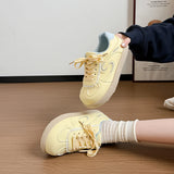 KYLETHOMASW  -  Fashion Comfortable Casual for Women Leather Sneakers Lightweight Walking Flat Outdoor Sport Running Tennis 5473