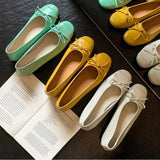 KYLETHOMASW  -  Spring and summer ballet flat shoes women's bow fashionable and comfortable work shoes women's work shoes single shoes flats