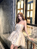 KYLETHOMASW  -  High Quality Luxury Chest Hugging Dresses Spring Women Sleeveless Backless Ball Gown Dress Summer High Waist Zipper Mini Dress