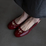 KYLETHOMASW  -  Sheepskin Version~New French Niche Round-Toe Bow Strap Summer Chunky Heel Open-Toe Sandals