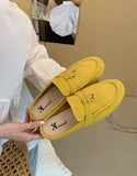 KYLETHOMASW  -  Summer New Style Slippers 2025 Fashion Elegant Versatile Trend Soft Soled Women Slippers Cow Leather Mules Slippers Lady Sandals