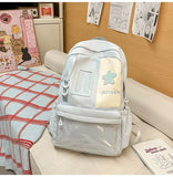 KYLETHOMASW  -  High-capacity Kawaii Students Women Backpacks Sweet Y2k Aesthetic Fashion Girls Star Schoolbags All Match Transparent Ita Bags