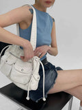 KYLETHOMASW  -  New Retro Street Soft Leather Motorcycle Bags Large Capacity Portable Shoulder Bag Female Drawstring Tote Bag