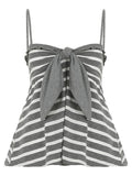 KYLETHOMASW  -  Y2k Bow Bandage Slight Strech Backless Striped Slim All Match Sleeveless Streetwear Tanks