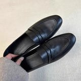 KYLETHOMASW  -  Fashionable Versatile Women's Pumps 2025 Spring Autumn Retro Casual Loafers Men's Round Toe Office Work Shoes Zapatillas