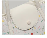 KYLETHOMASW  -  Fashionable Floral White Tota Bag Handbag Women Korean Style Casual Shoulder Bags Ladies Sweet Cute Underarm Bag Y2k